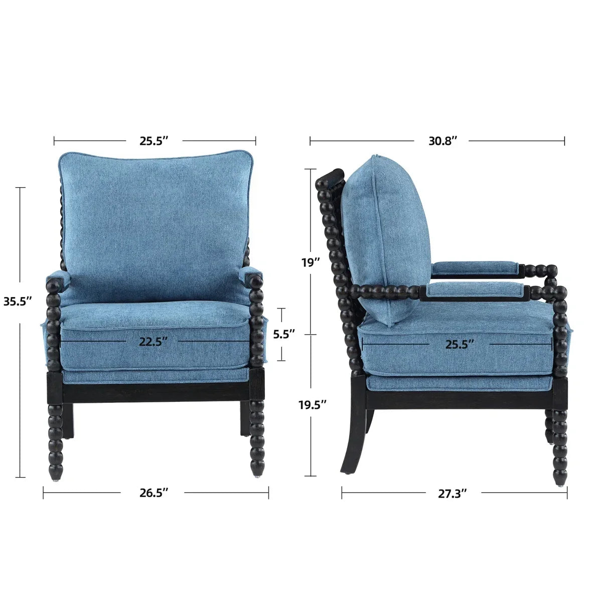 Ravello Turned Wood Lounge Chair