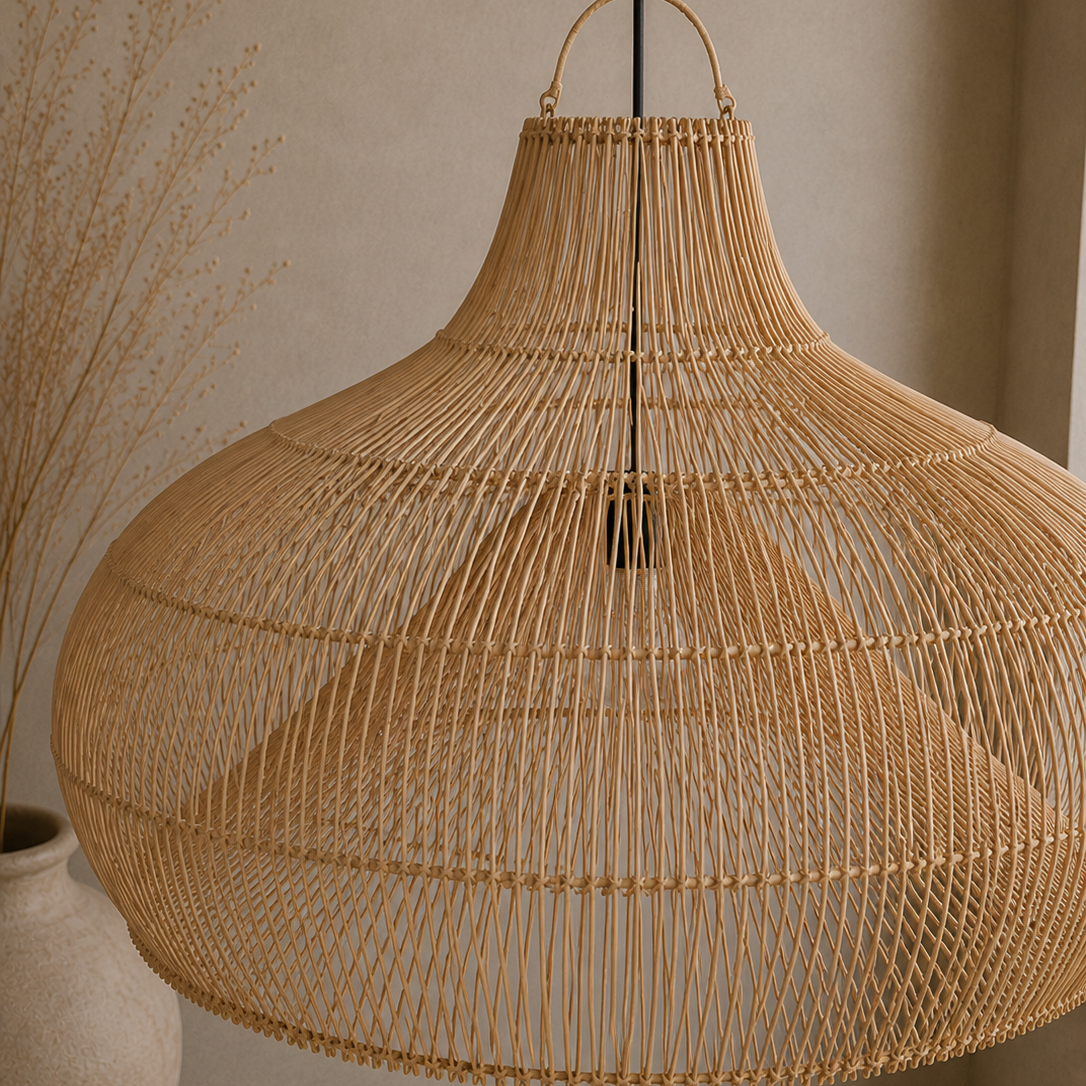 Arlo Handwoven Rattan Pendant Lampshade – Natural