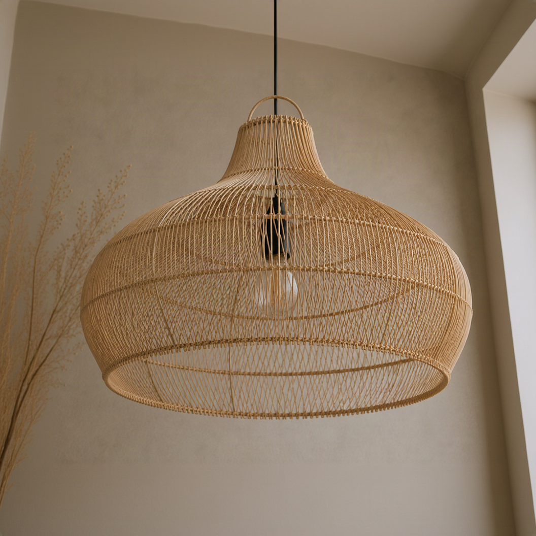 Arlo Handwoven Rattan Pendant Lampshade – Natural
