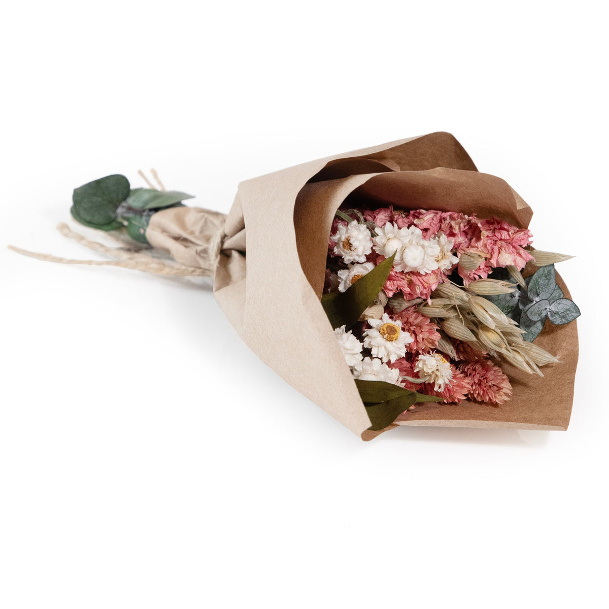 MINI Pink Larkspur & Baby Eucalyptus Bouquet Bundle