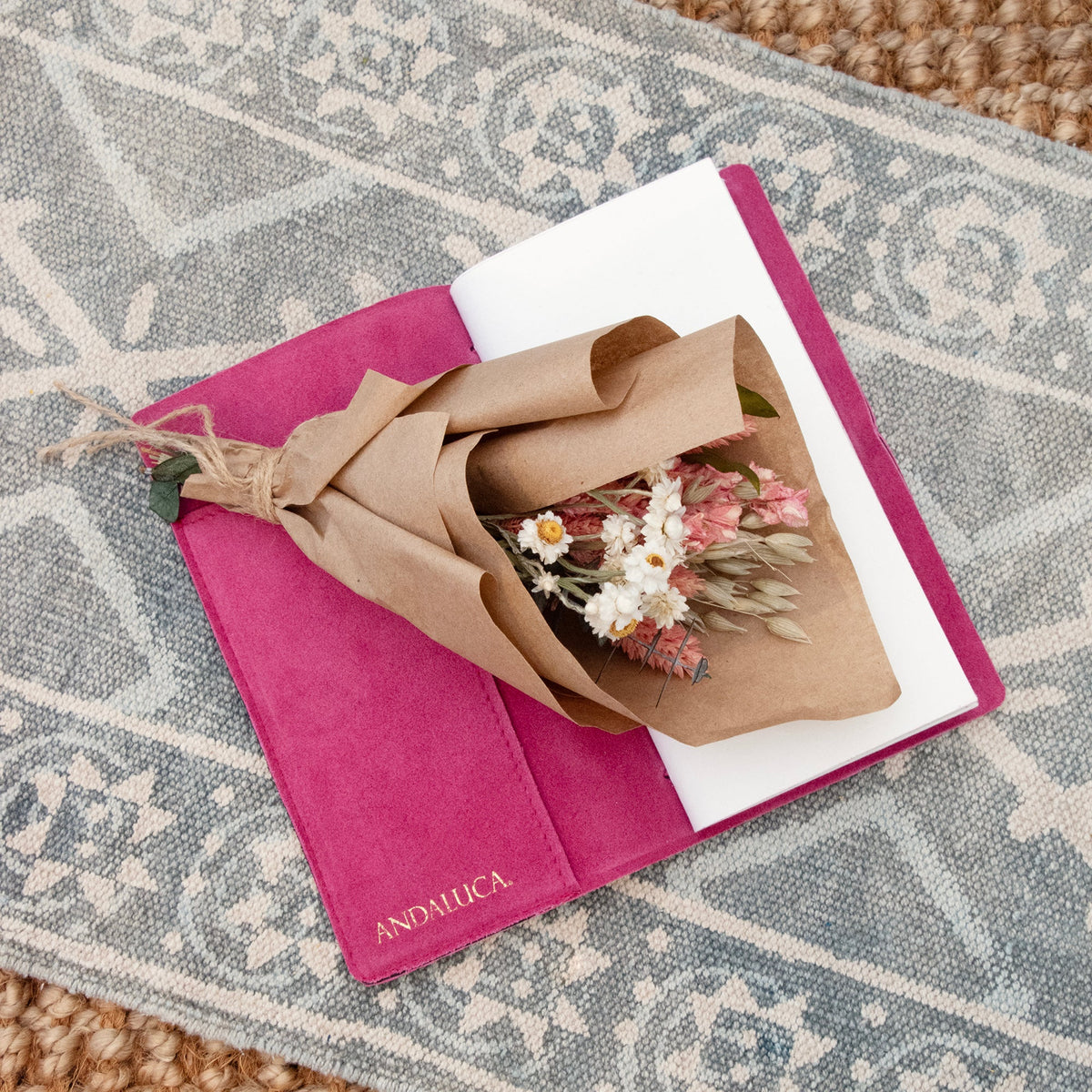 MINI Pink Larkspur & Baby Eucalyptus Bouquet Bundle