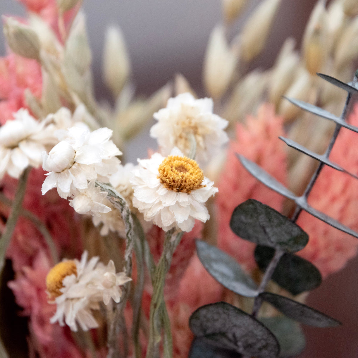 MINI Pink Larkspur & Baby Eucalyptus Bouquet Bundle