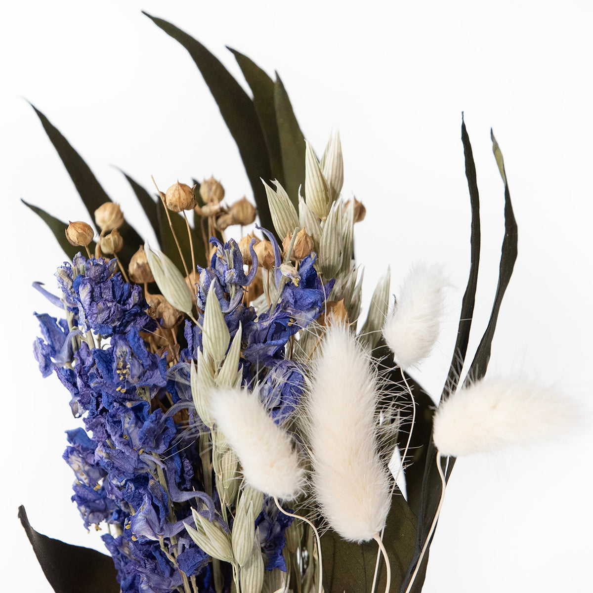 MINI Purple Larkspur & Bunny Tail Bouquet Bundle