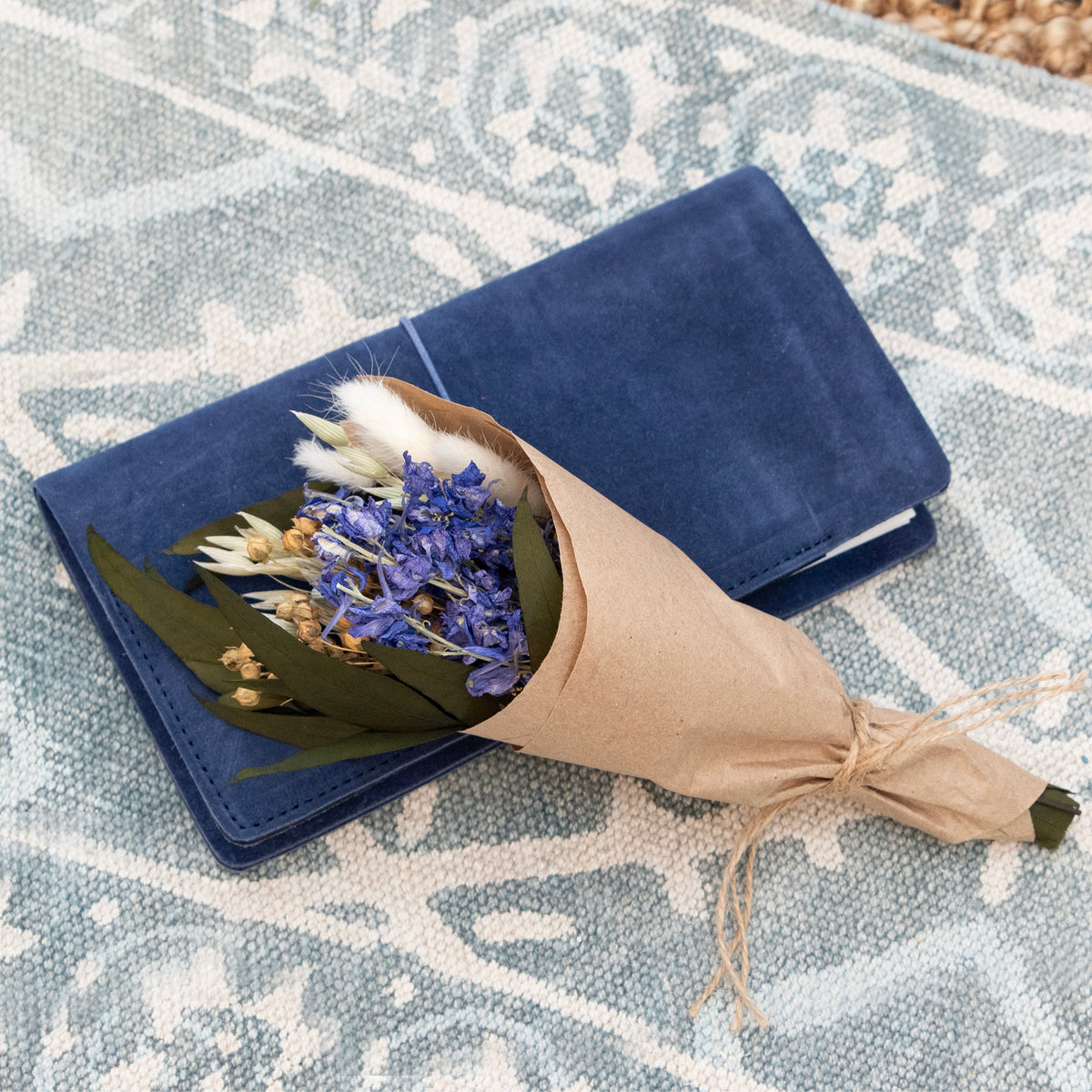 MINI Purple Larkspur & Bunny Tail Bouquet Bundle