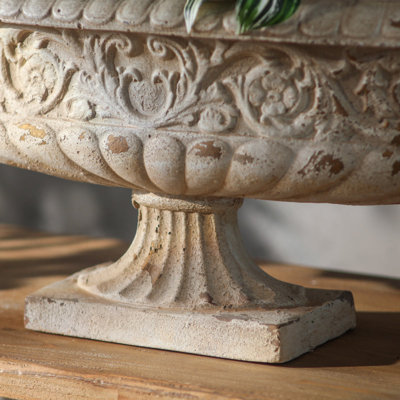 Vintage Style Ornate Pedestal Planter