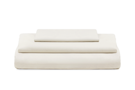 Ensemble de draps de lit en satin de coton bio