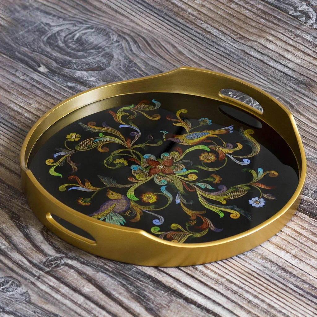 Bellagio Renaissance Bird Inlay Tray