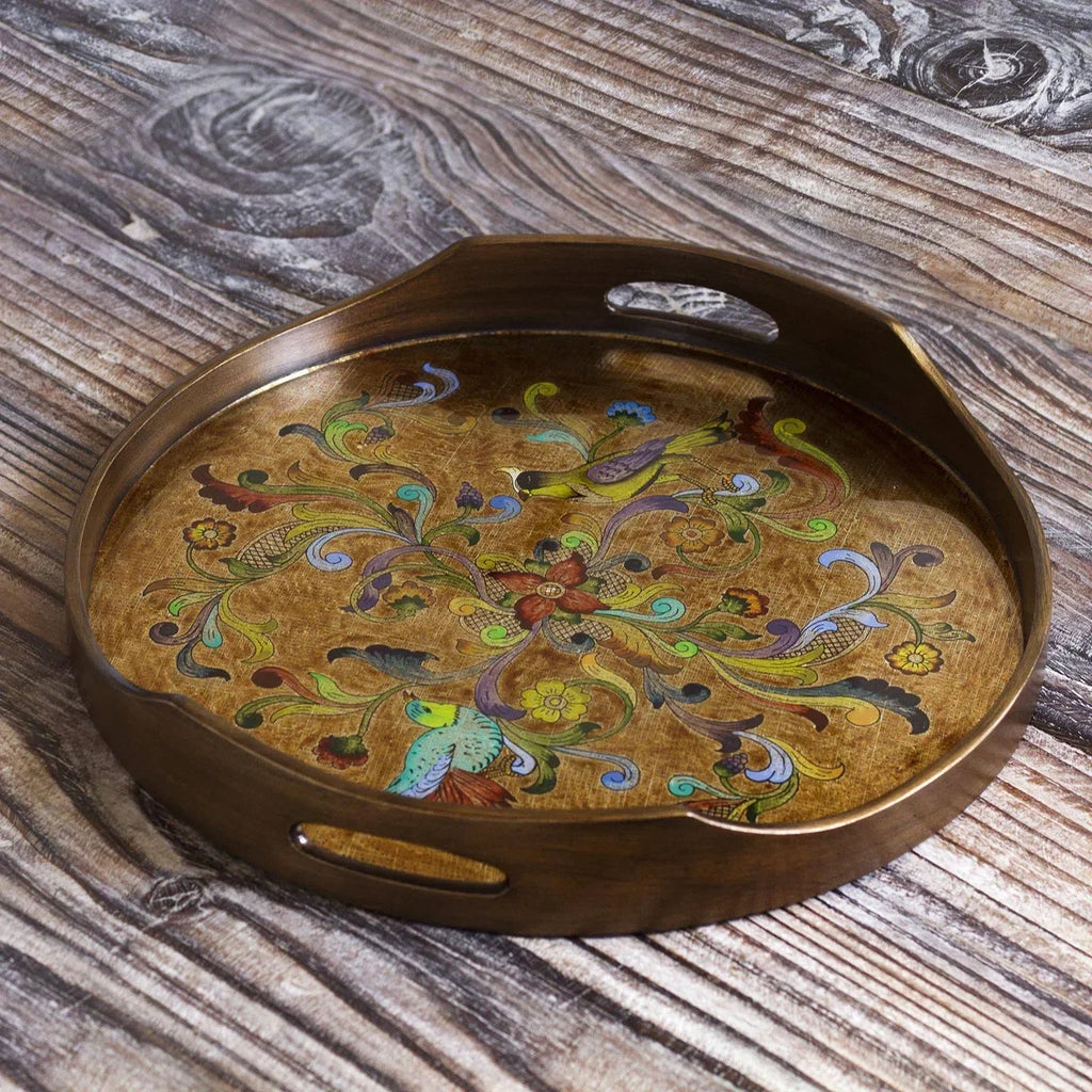 Bellagio Renaissance Bird Inlay Tray