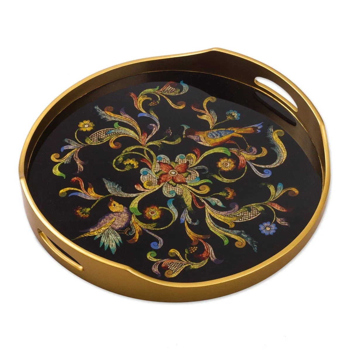 Bellagio Renaissance Bird Inlay Tray