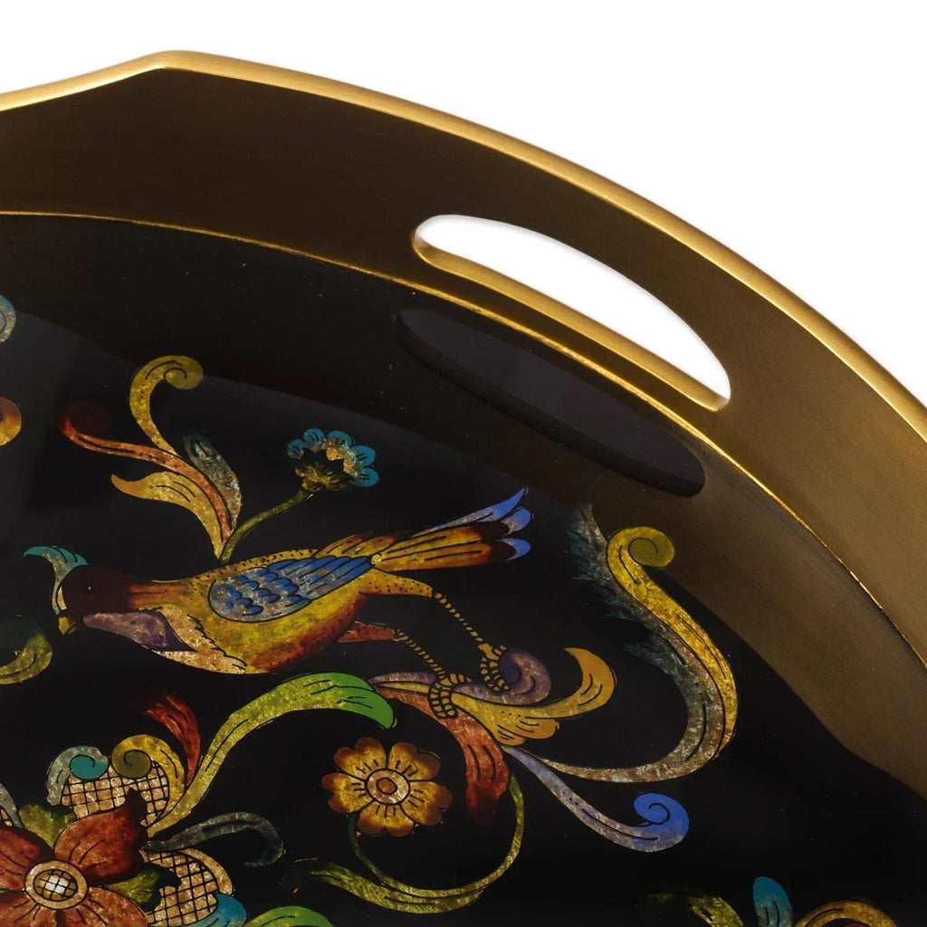 Bellagio Renaissance Bird Inlay Tray