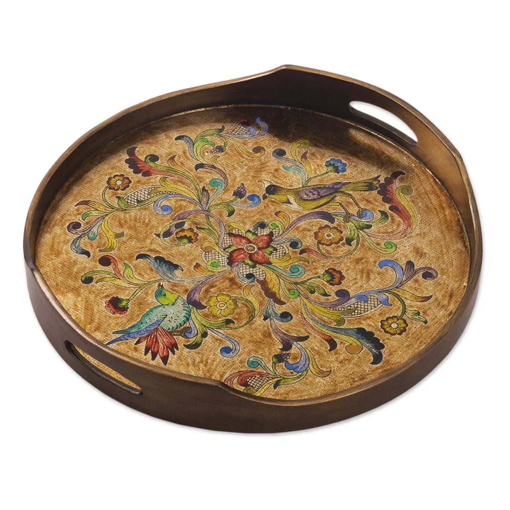 Bellagio Renaissance Bird Inlay Tray
