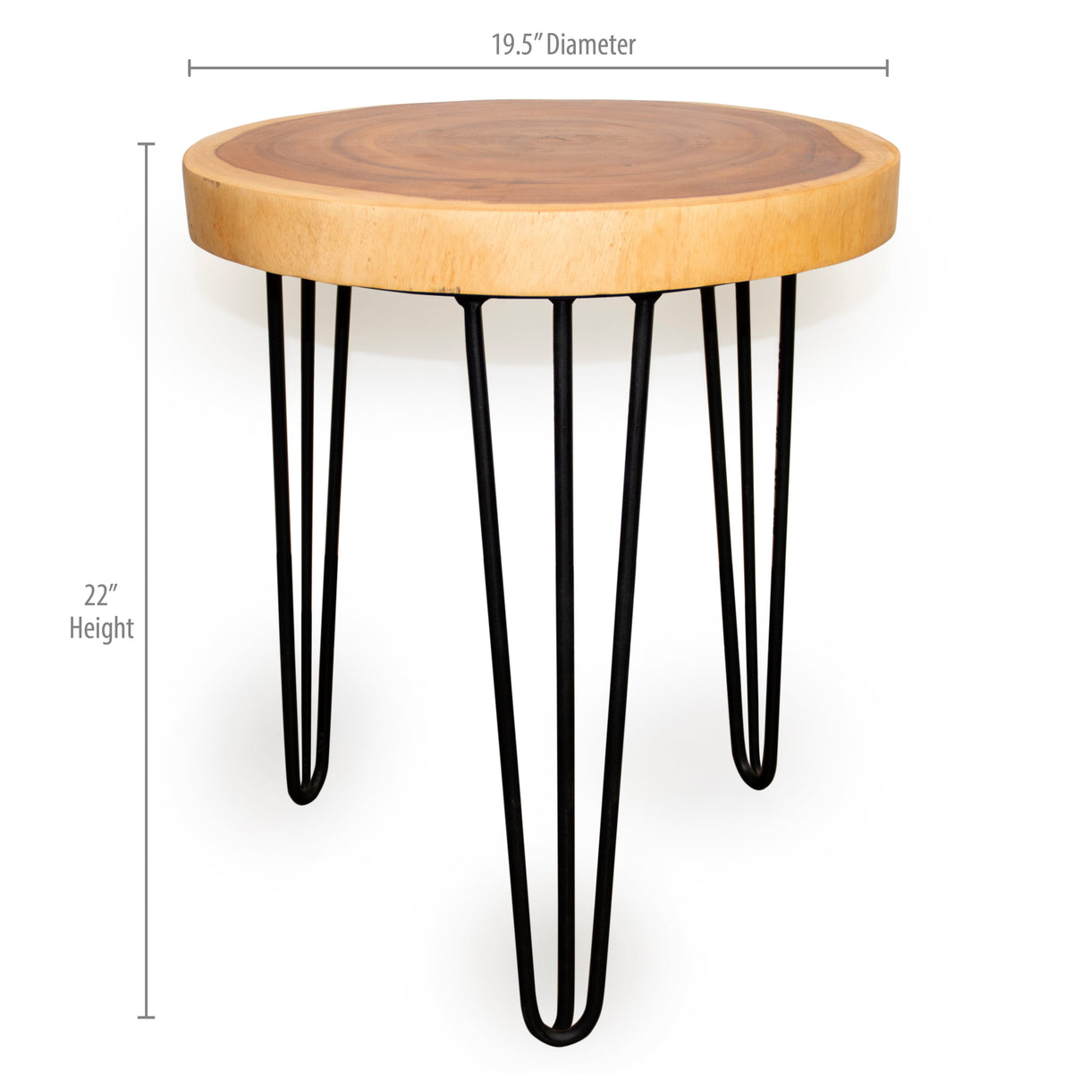 Rain Wood Round Accent Table