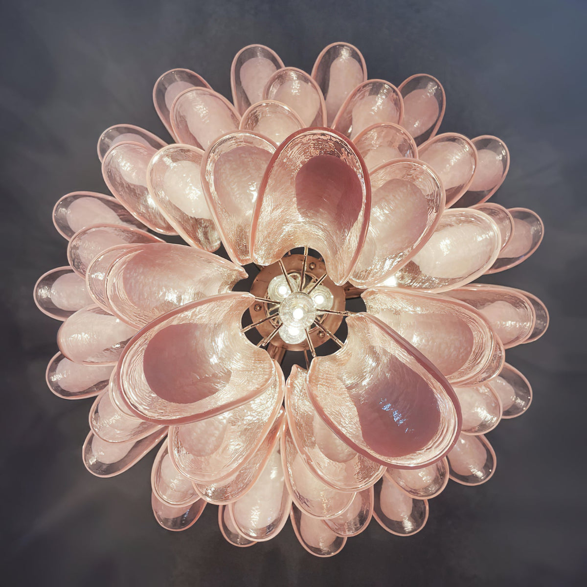 Mid Century Petals Murano Chandelier