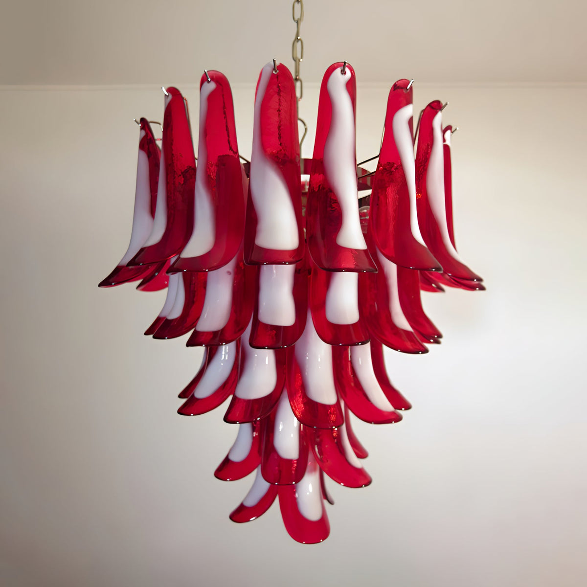 Mid Century Petals Murano Chandelier