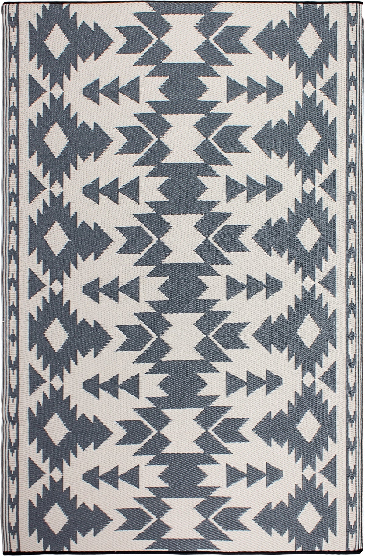 Miramar - Gray Geometric Outdoor Rug for Patio FINAL SALE
