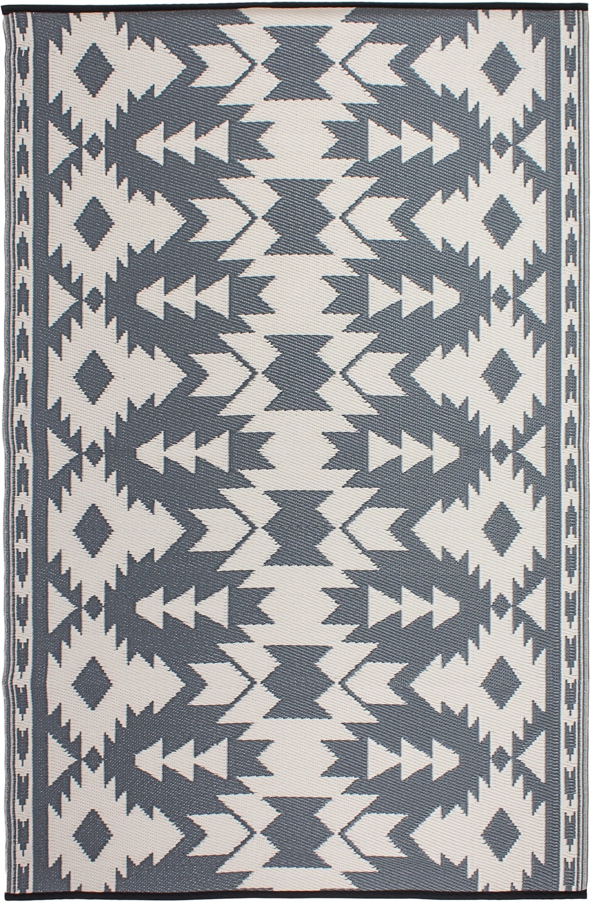 Miramar - Gray Geometric Outdoor Rug for Patio FINAL SALE
