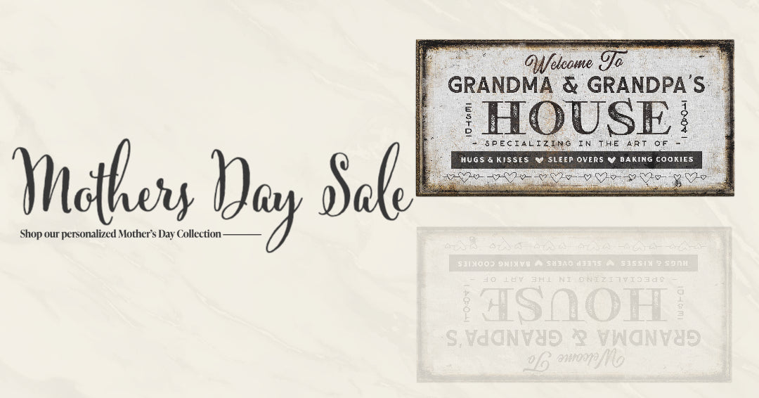 Grandma & Grandpas House Canvas Sign | Personalizable Grandparent Gift