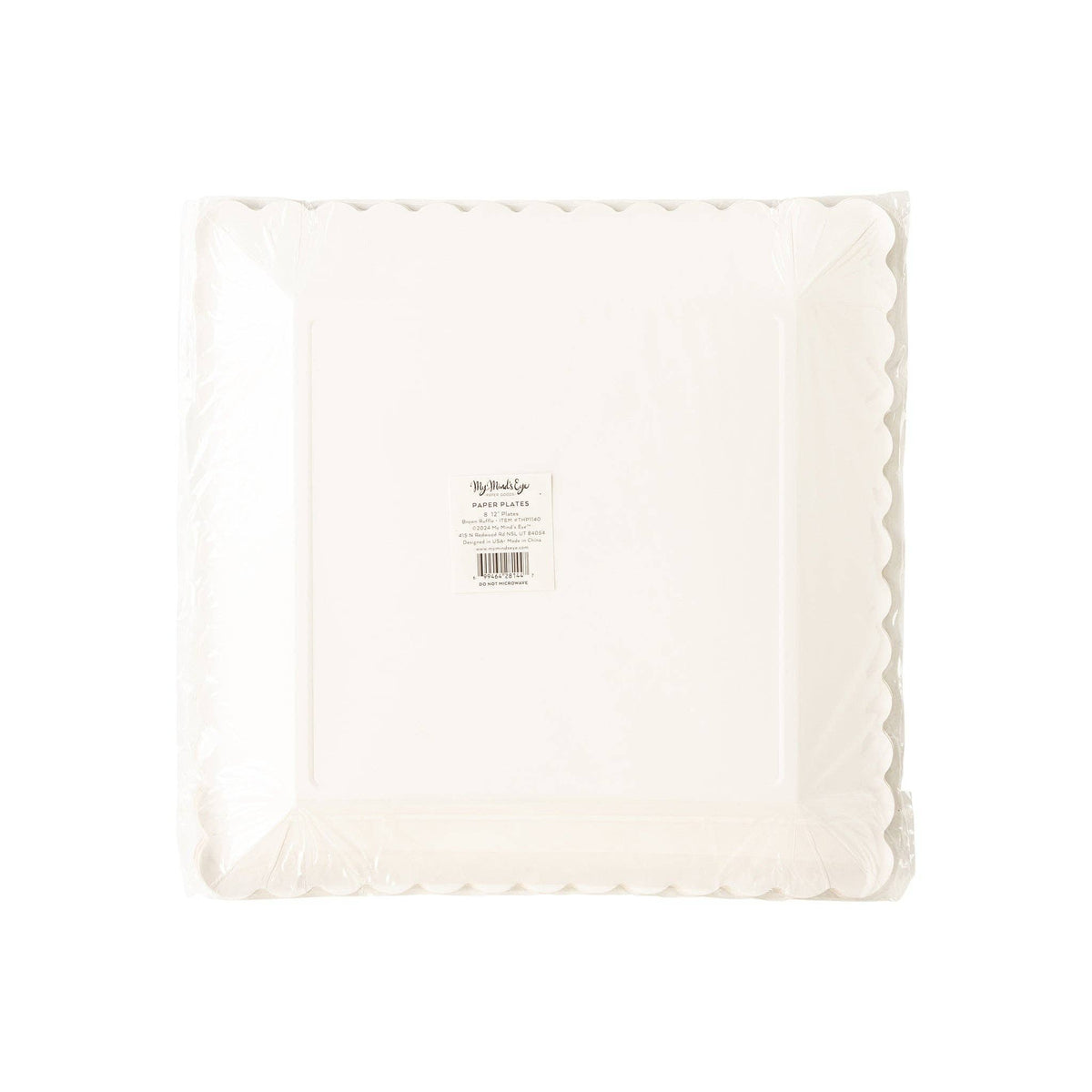 Brown Ruffle Edge Paper Plates 12" - Set of 8