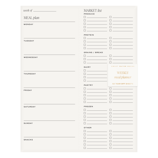 Weekly Meal Planner Notepad
