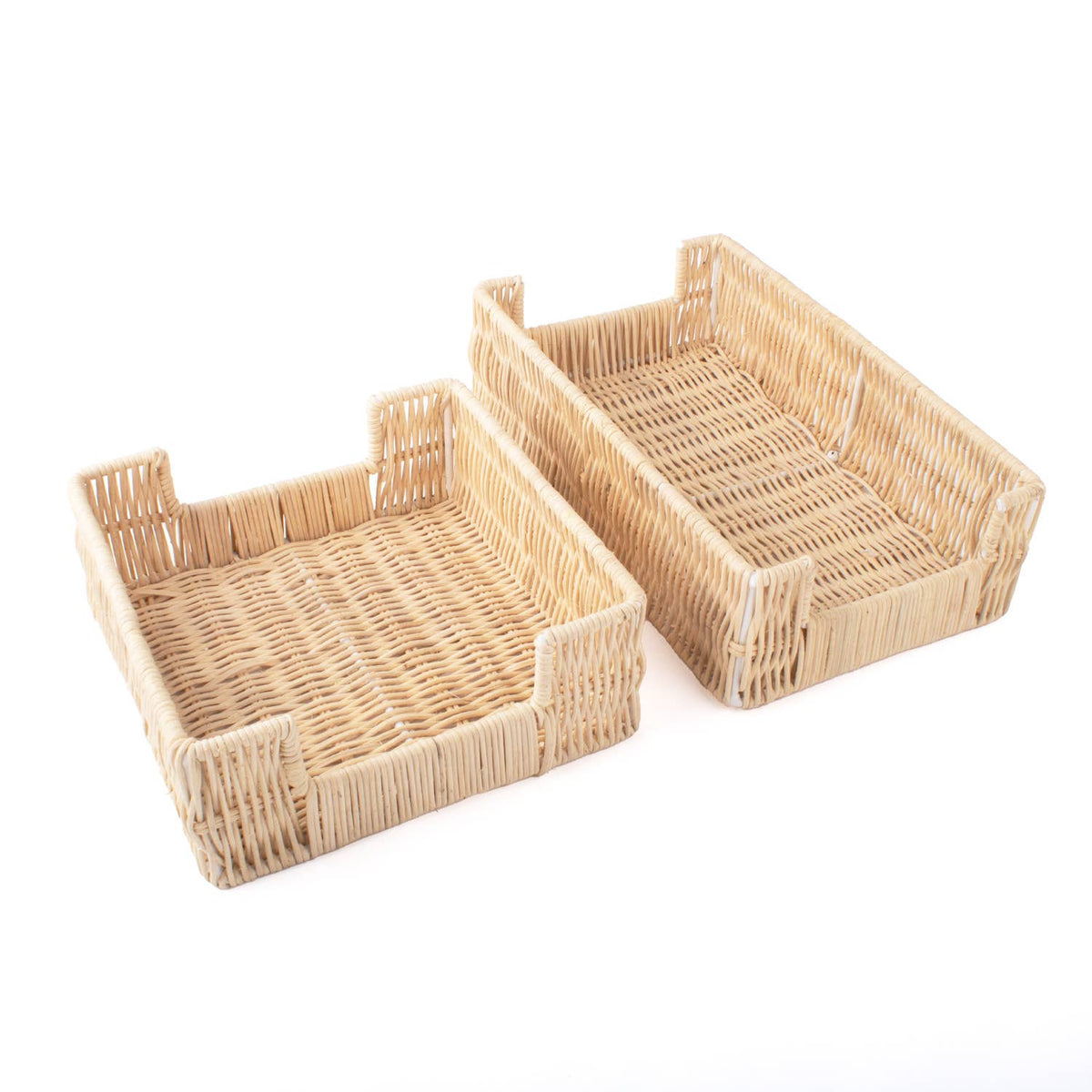 Natural Rattan Beverage Napkin Tray 6" x 6"