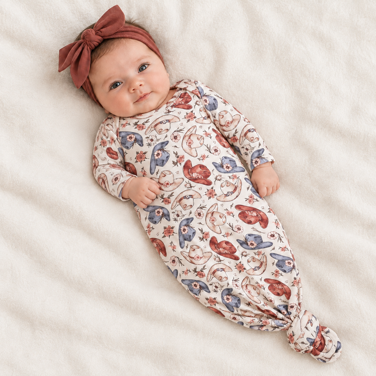 Wildflower Rodeo Cowgirl Gown - Bamboo Newborn Layette