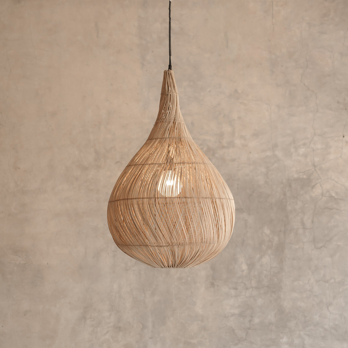 Alannah Rattan Hanging Lamp - Modern Organic Pendant Light