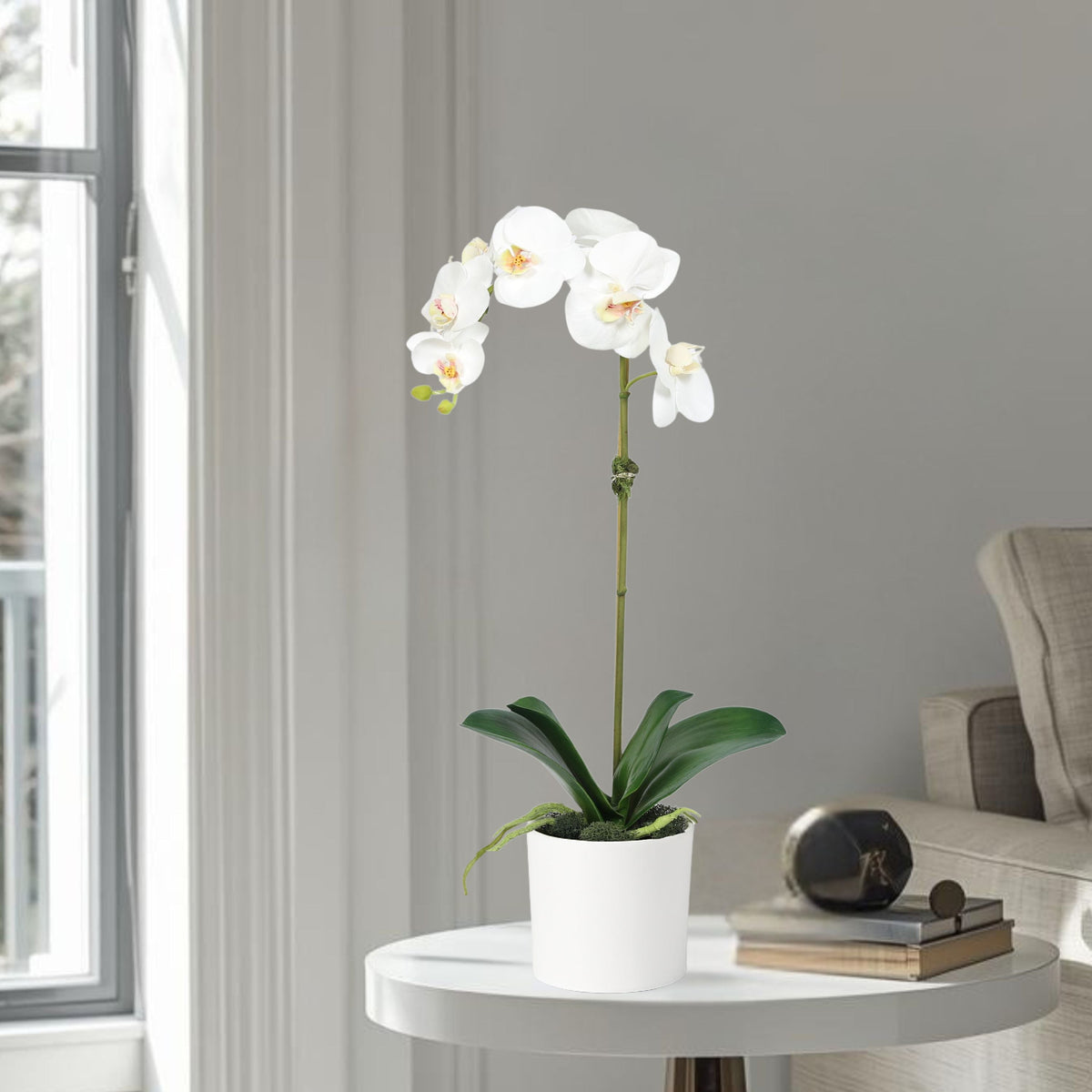 Artificial Orchid Plant in Vase - 20"