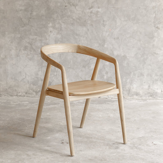 Pablo Solid Wood Dining Armchair – Natural Finish