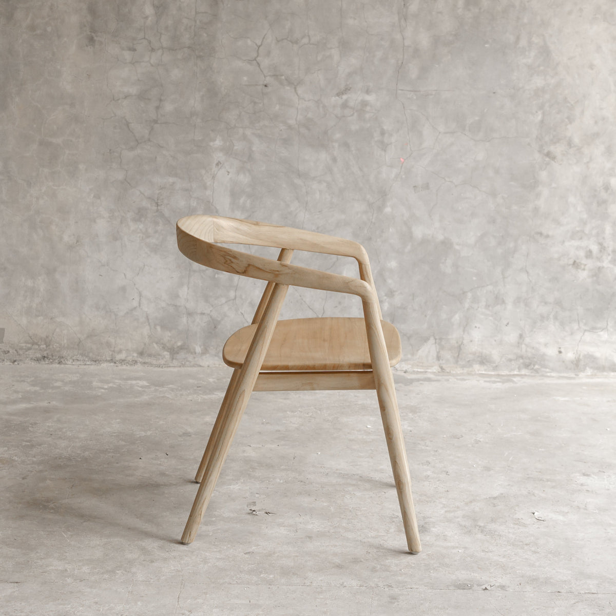 Pablo Solid Wood Dining Armchair – Natural Finish