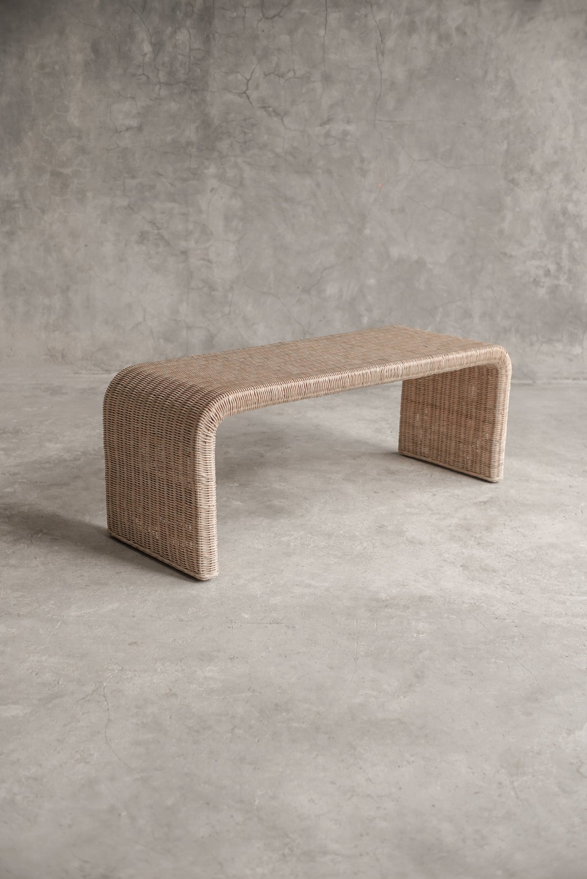 Paola Rattan & Hardwood Bench – Reinforced Accent Seating