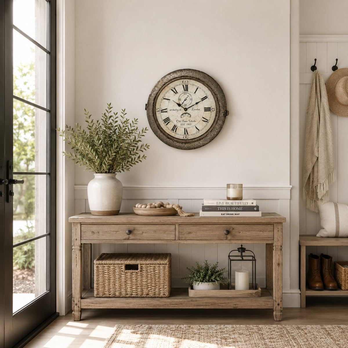 Bailey Metal Wall Clock 18 in