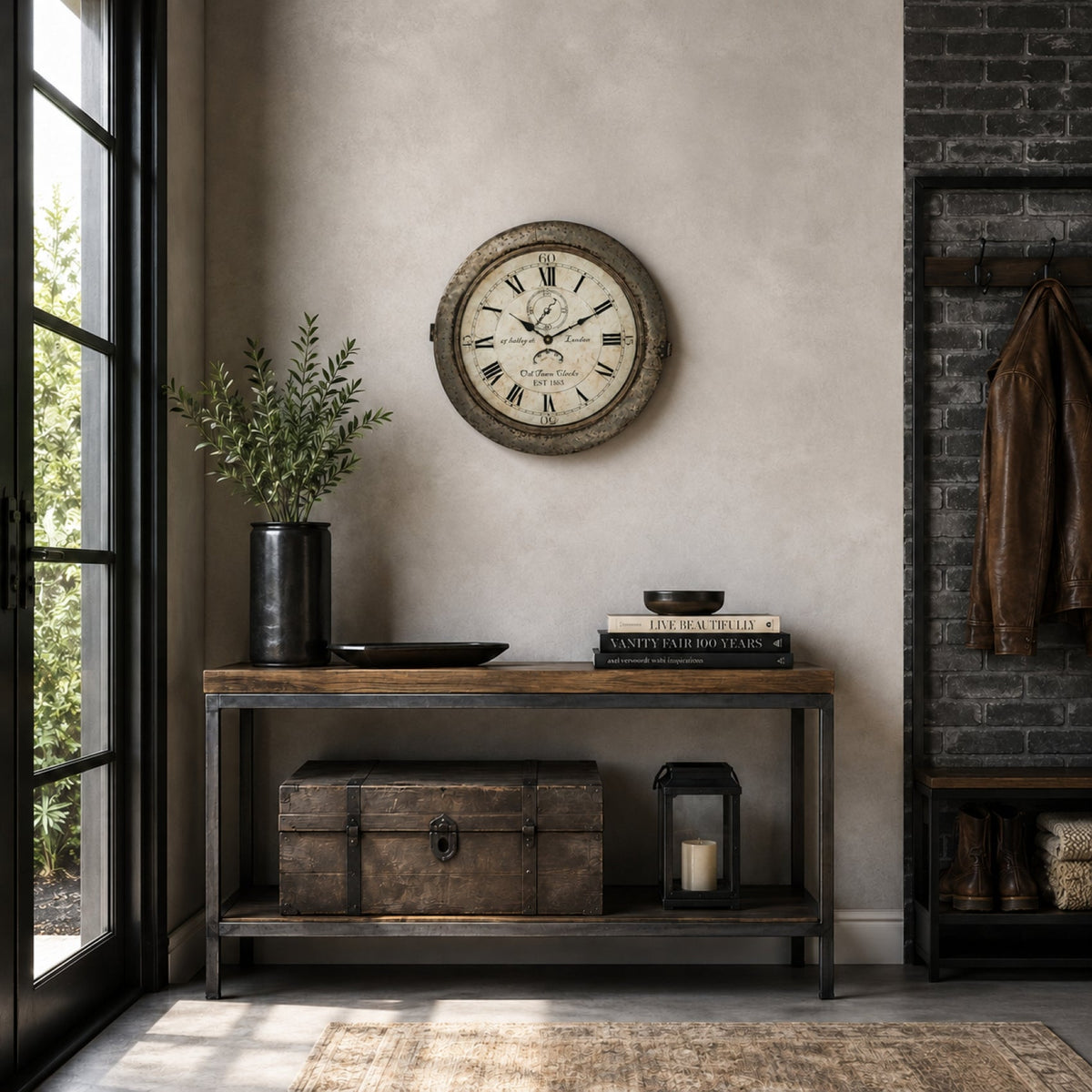 Bailey Metal Wall Clock 18 in