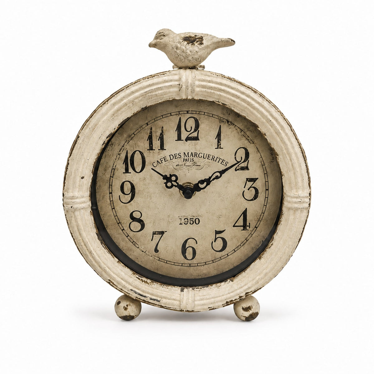 Marguerite Bird Table Clock 8.5 in