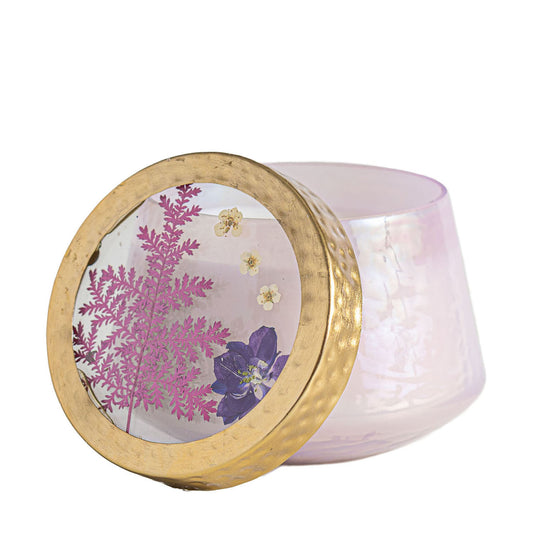 Bougie florale pressée Accent Watercolor - Mûre + Coco