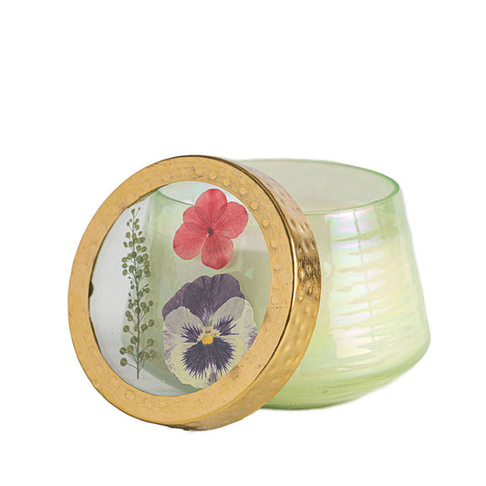 Bougie florale pressée à l'aquarelle Accent - Vigne de tomate