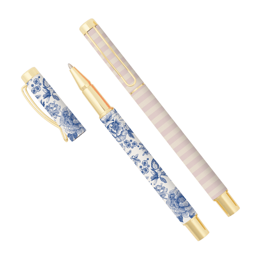 Parure de stylos Delft bleu