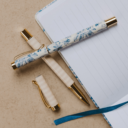 Parure de stylos Delft bleu