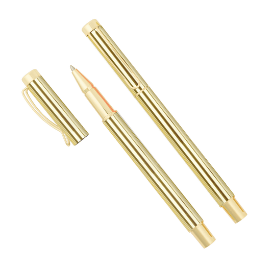 Ensemble de stylos en métal doré