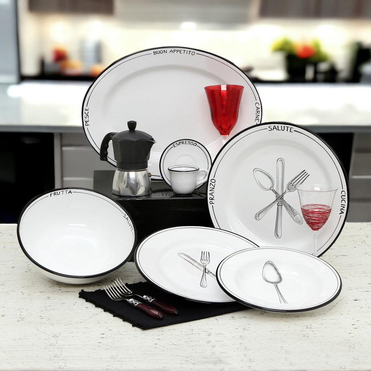 POSATA NERO : Assiette plate
