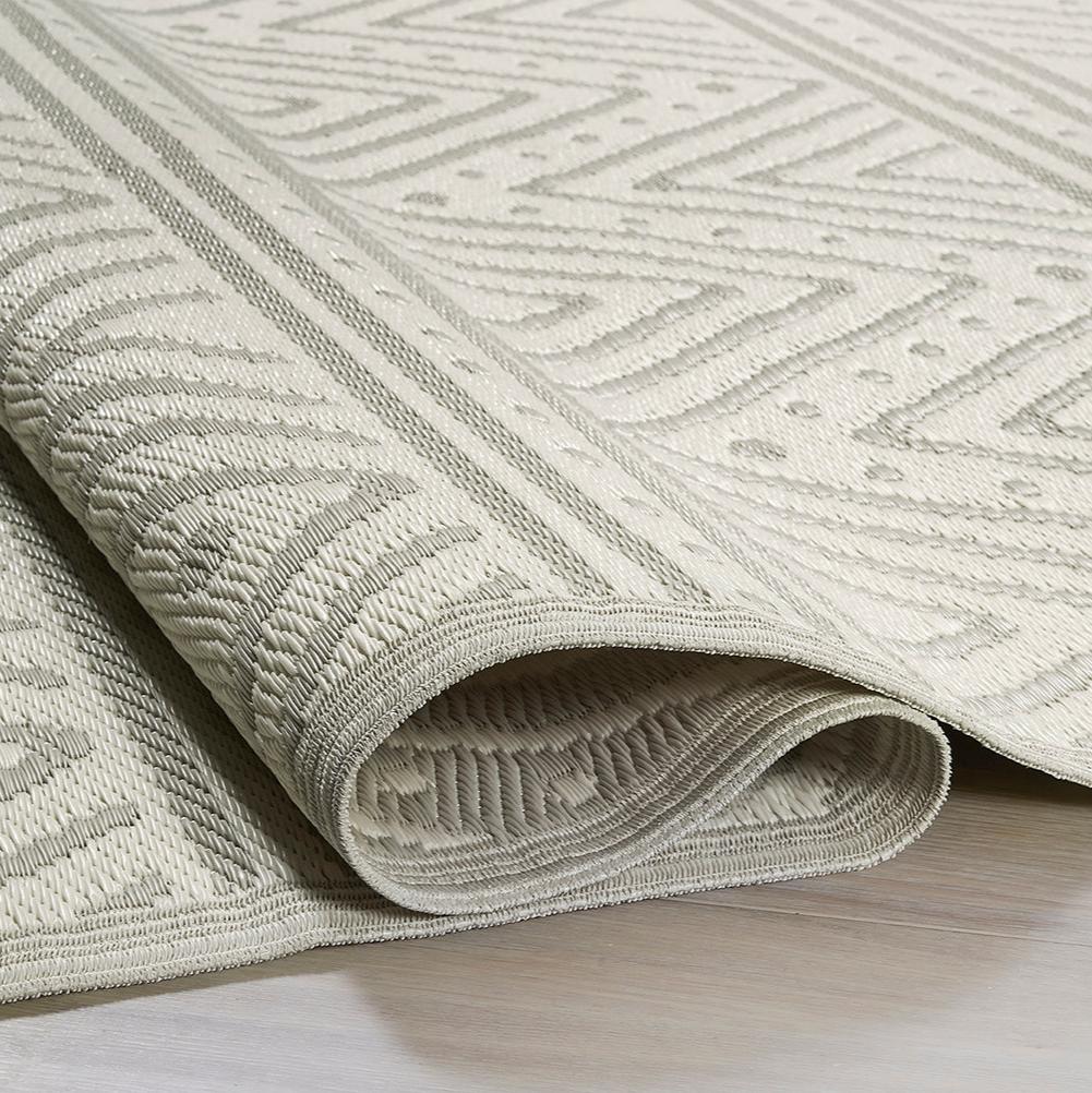 Patan - Beige Geometric Outdoor Rug for Patio