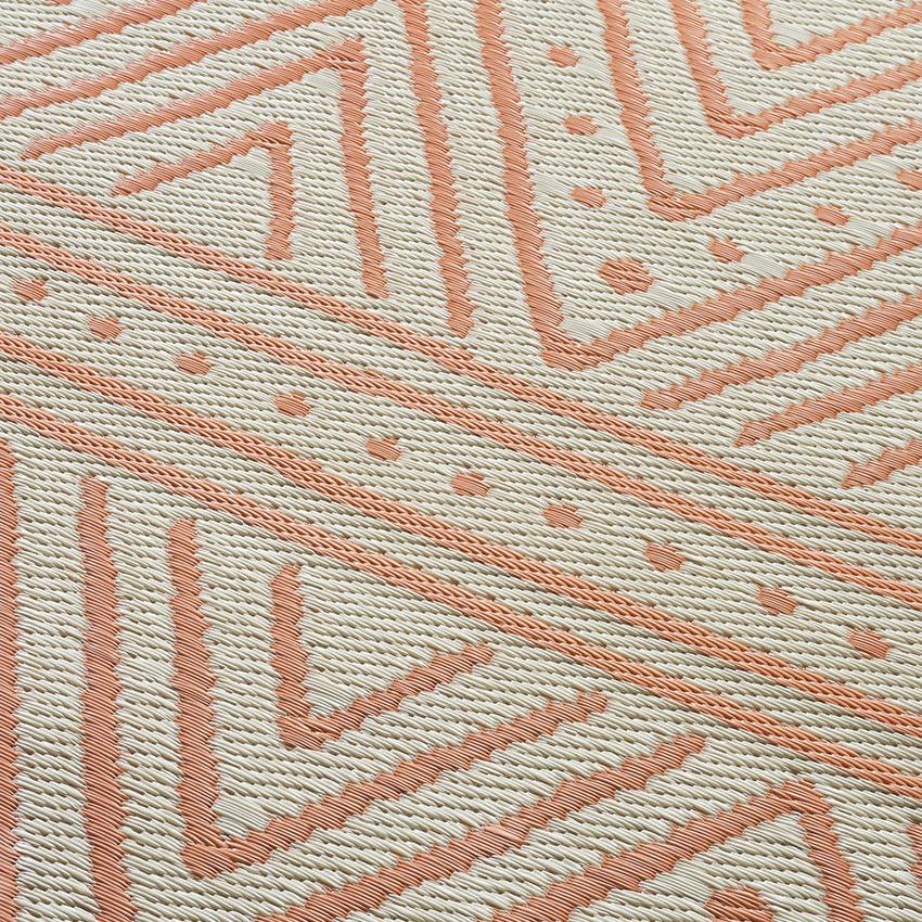 Patan - Coral Geometric Outdoor Rug for Patio