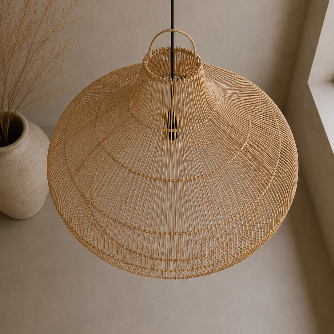 Arlo Handwoven Rattan Pendant Lampshade – Natural