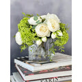 Romantic French Peony & Rose Faux Floral Arrangement