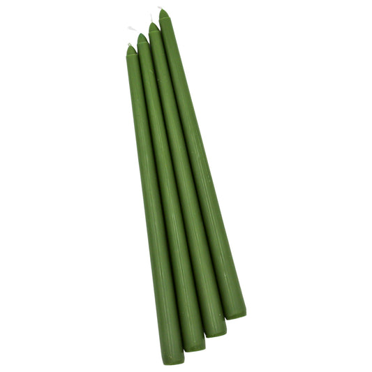 Pine Green Extra Tall Taper Candles – 24 Candles