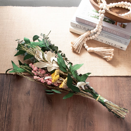 Pink Larkspur and Yarrow Bouquet