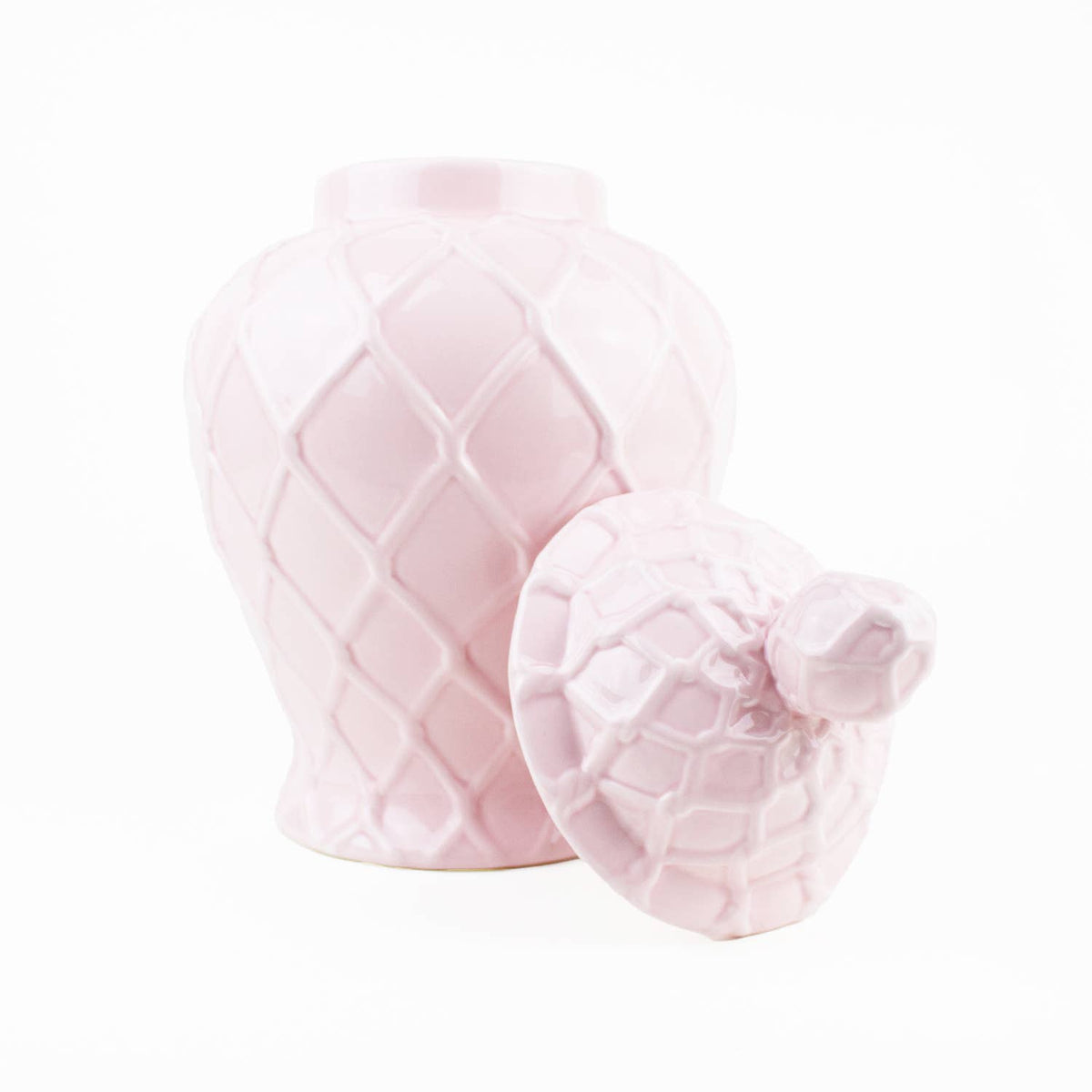 Pink Textured Ginger Jar - Three Sizes