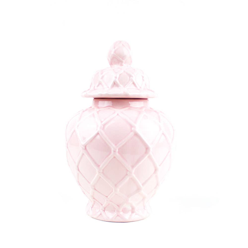 Pink Textured Ginger Jar - Three Sizes