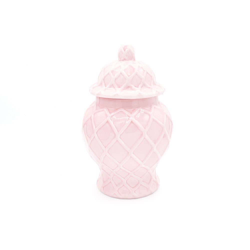 Pink Textured Ginger Jar - Three Sizes