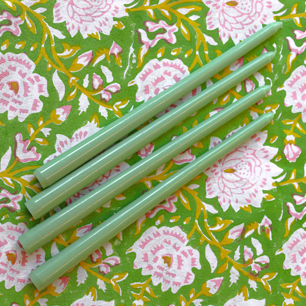 Pistachio Cream Extra Tall Taper Candles – 24 Candles
