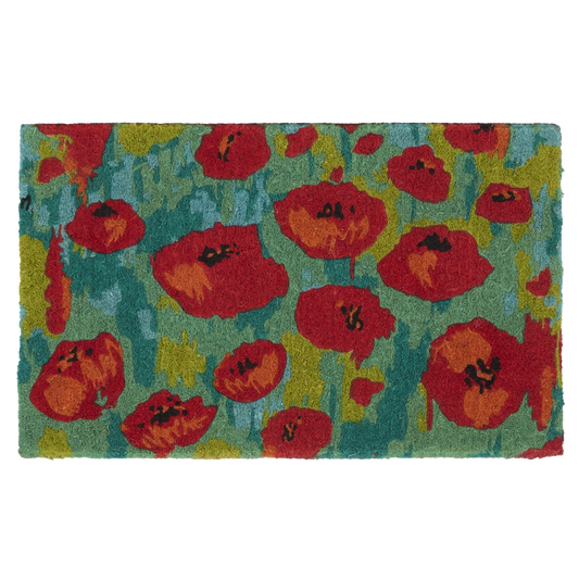 Field of Poppies - Red Multi Coir Doormat